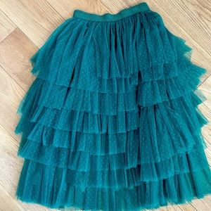 Anthropologie NWT Tiered Tulle Skirt size: Small